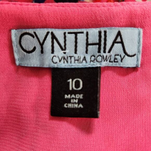 Cynthia Rowley Pink Fit and Flare High Low Dress Size 10 Wedding Guest Dress - Picture 8 of 10